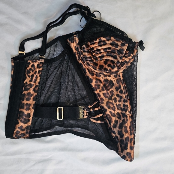 Honey Birdette Marilyn Leopard Print Bustier- 34DD/E - NWT - Picture 8 of 11